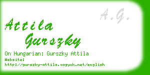 attila gurszky business card